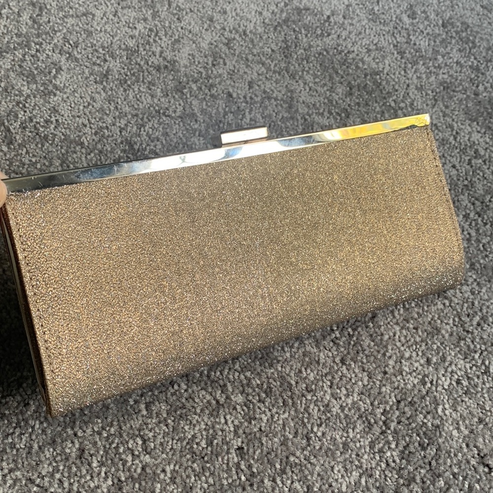 Stay and co. Gold glitter clutch like new
